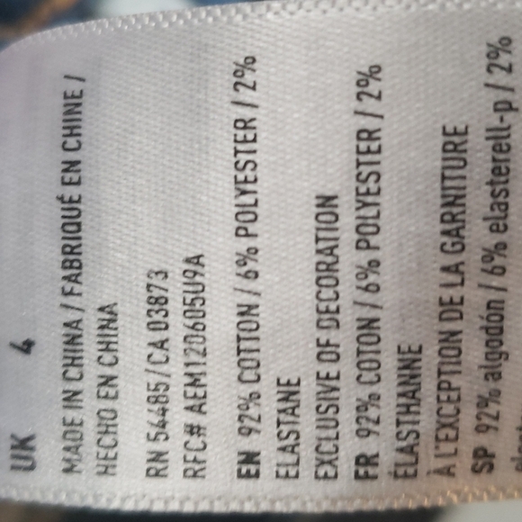 American Eagle high rise shortie jean shorts size 0 - Picture 12 of 14